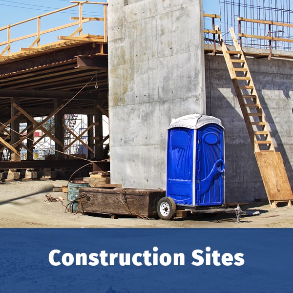 porta potties at a construction site in Oklahoma